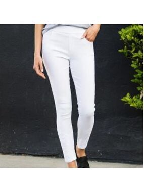 TRÏBE Pull On Comfort Control Stretch White Jegging Jean Pants NWT